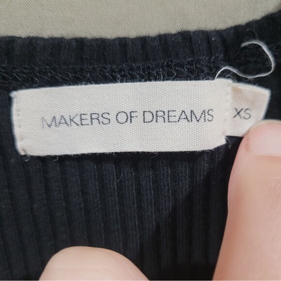 Makers of dreams size XS ribbed black zip front tank bodysuit - Picture 6 of 6